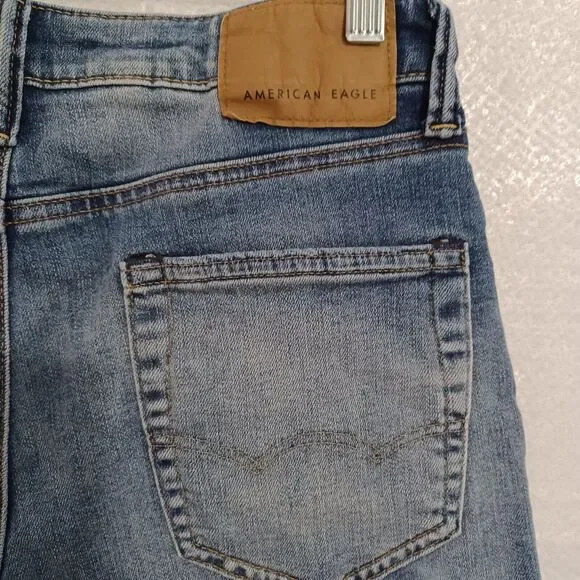 American Eagle Jeans Men's 28X30 Blue ATHLETIC Next Level Airflex Stretch Denim - Picture 5 of 11